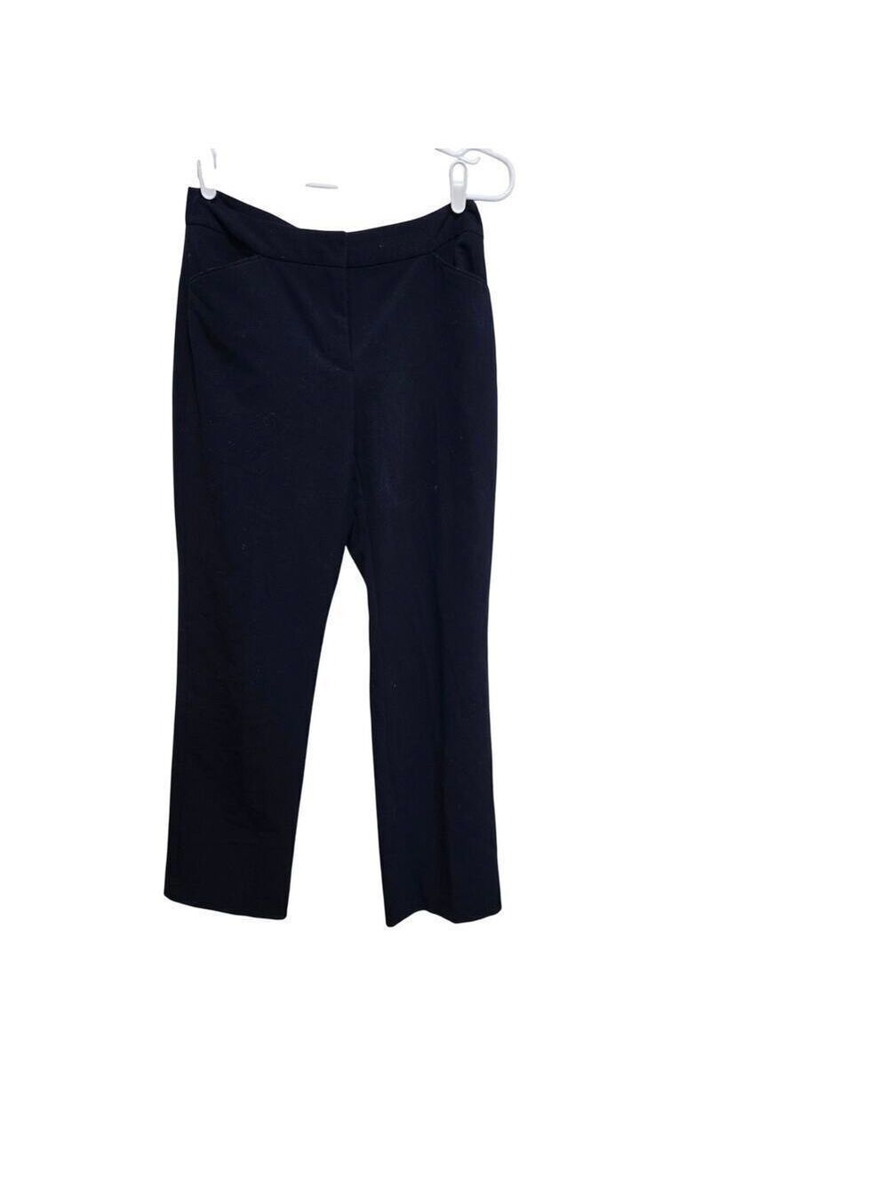 Chico's So Slimming Straight Leg Career Pants Navy 00 Short Stretch